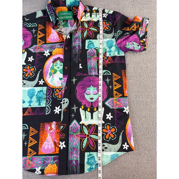 Park Candy Call In The Spirits Shirt Button Up Haunted Mansion Novelty Sz Large - Picture 7 of 10